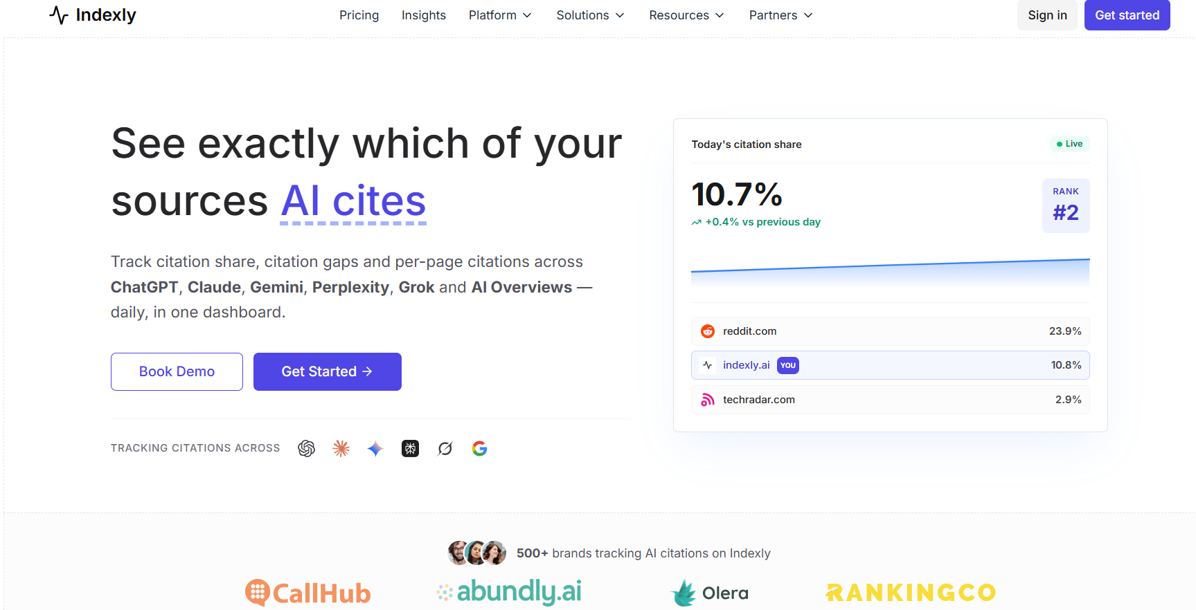 Indexly- One of the best AI Citation Tracking Tools 