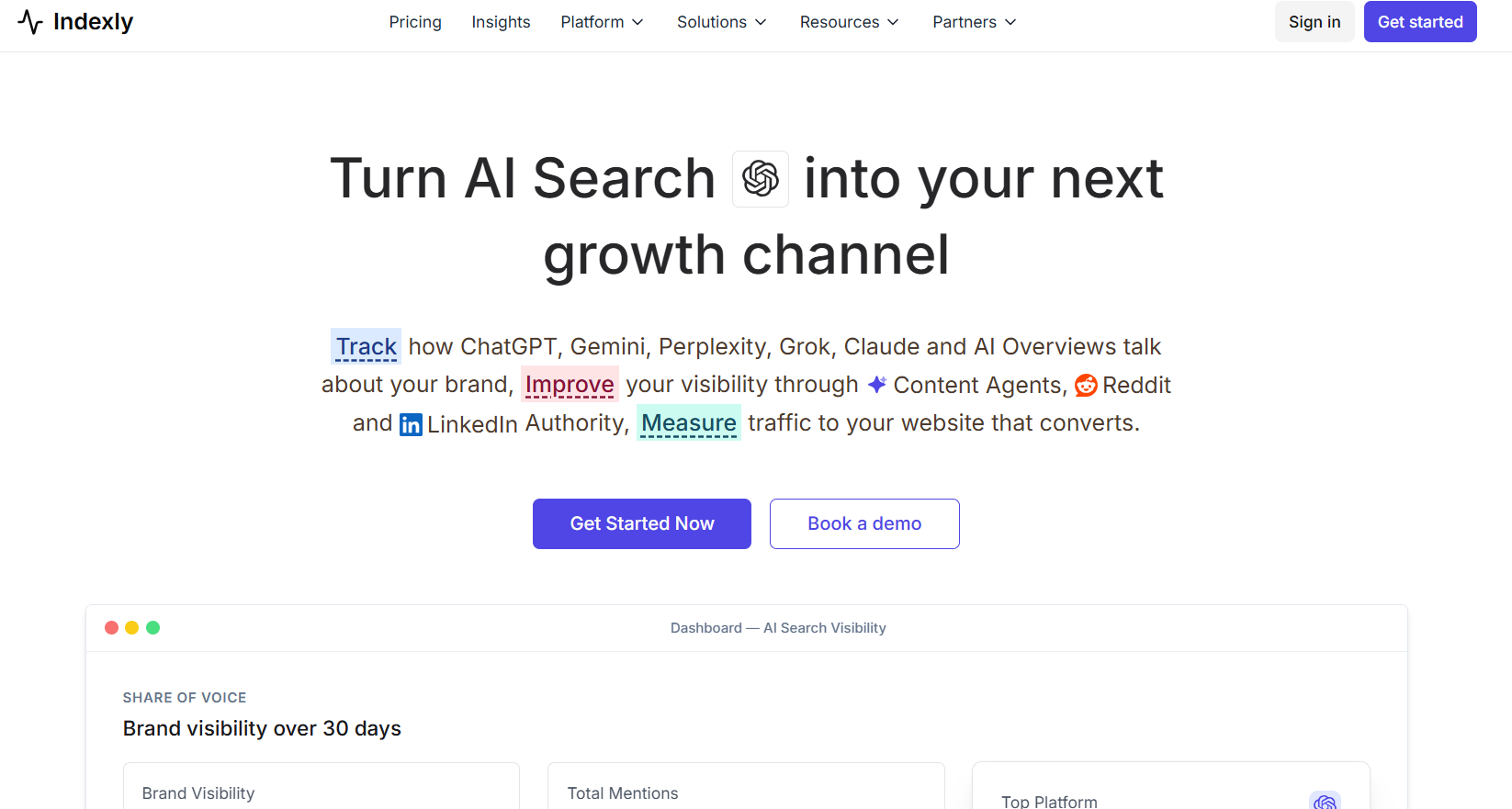 Indexly-best GEO platform