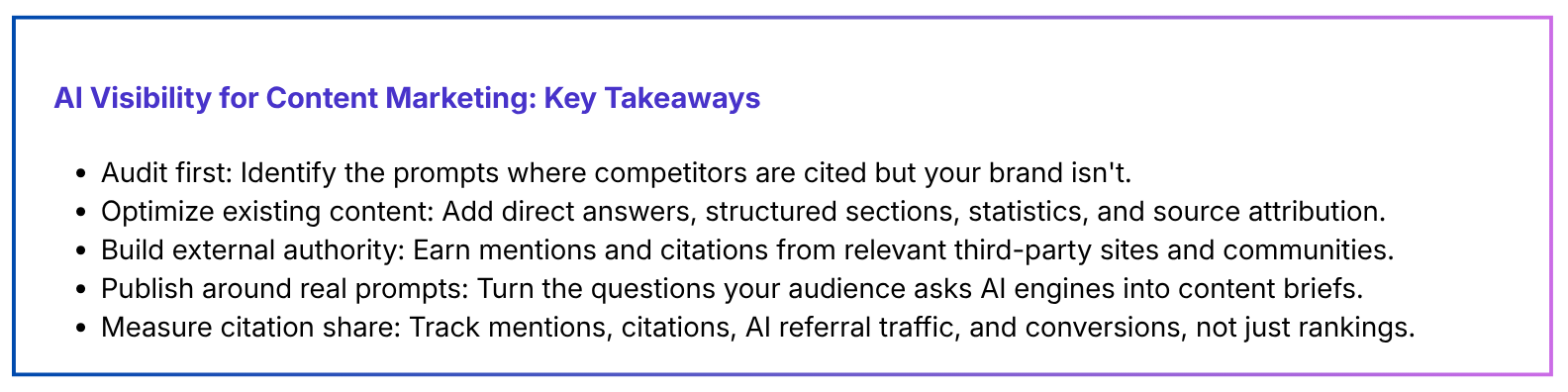 AI Visibility for Content Marketing: Strategies for 2026