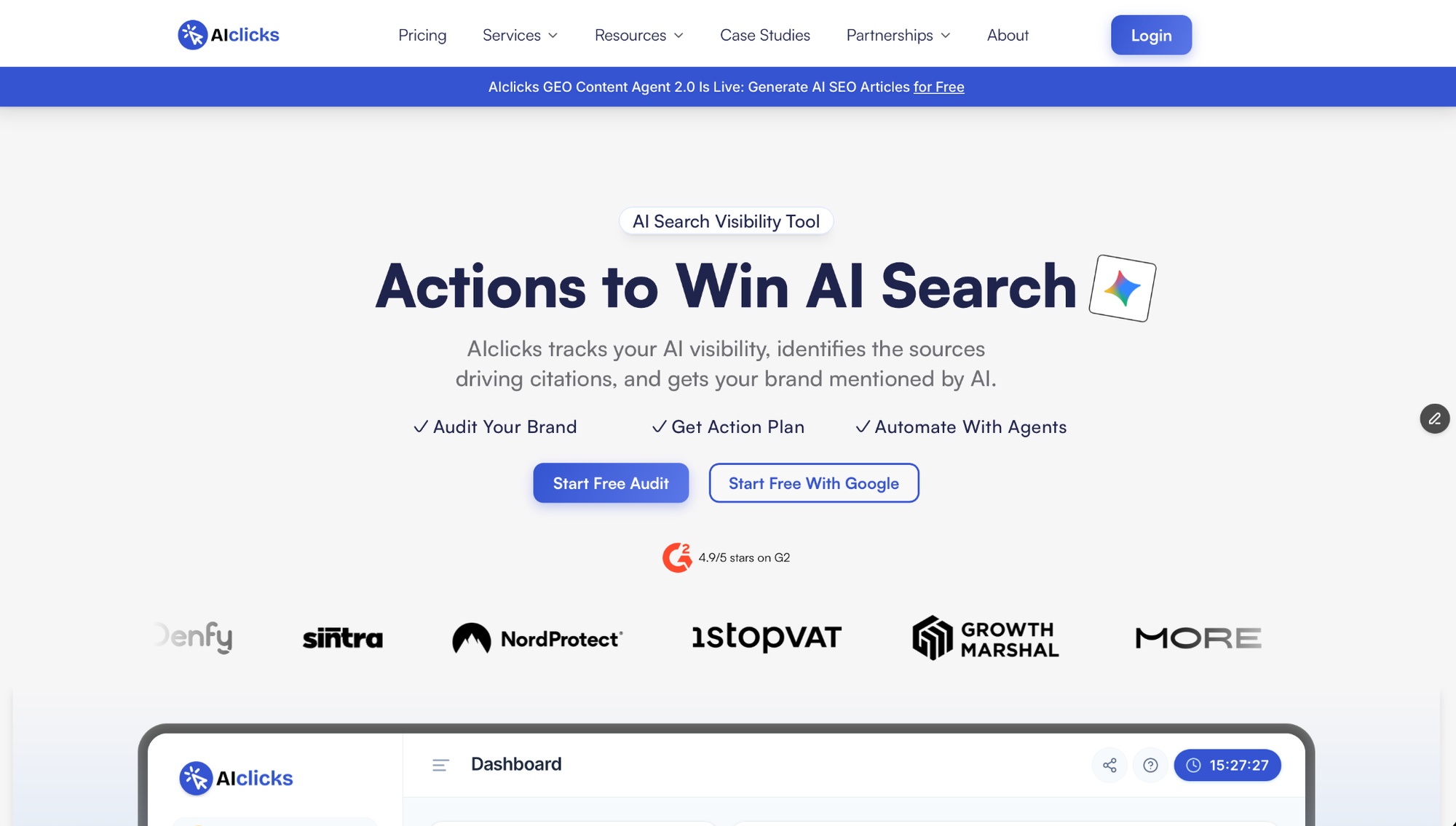 AIclicks AI Visibility platform