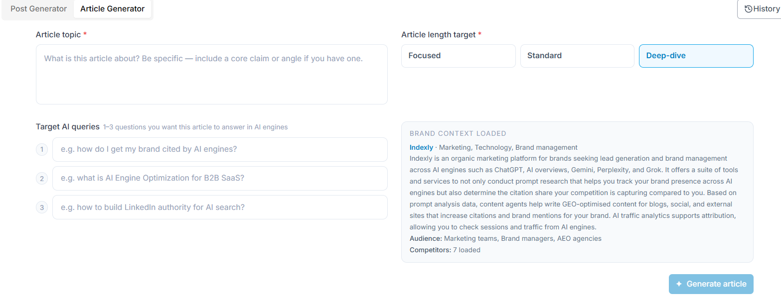 linkedin article generator