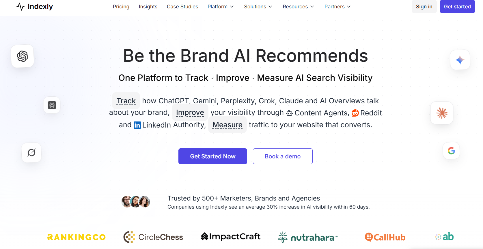 1. Indexly — Best for Full-Funnel AI Search Visibility and GEO Content